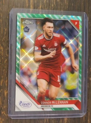 2021-22 Topps Chrome SPFL Connor McLennan Green Tartan Parallel RC #/50 Aberdeen - Image 1 of 2