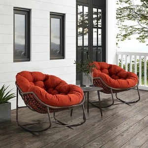 Übergroßer Rattan Schaukelstuhl Relaxstuhl Schwingsessel Egrocking Stuhl - Bild 1 von 10