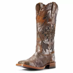 Ariat Arroyo Damenstiefel gebürstet silber weite eckige Zehenpartie (10031431) – neu - Bild 1 von 6