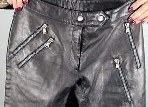 Pantalone Dolce & Gabbana in pelle di agnello nero taglia media M euro taglia 40 - Foto 1 di 8