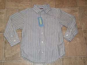 GYMBOREE SZ 5 BOYS SHIRT MULTI COLOR STRIPES BTNS LS $24.75 TOP 3398 - Picture 1 of 1