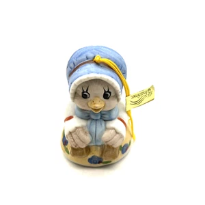 VTG 70's Jasco Lil Windchimer Bisque Porcelain Duck Bell W/ Orange Feet-Tags NOS - Picture 1 of 8