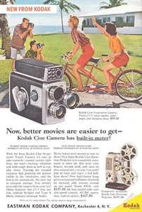 1959 Eastman Kodak Cine Camera Print Ad Girls Riding Bicycle - Picture 1 of 1