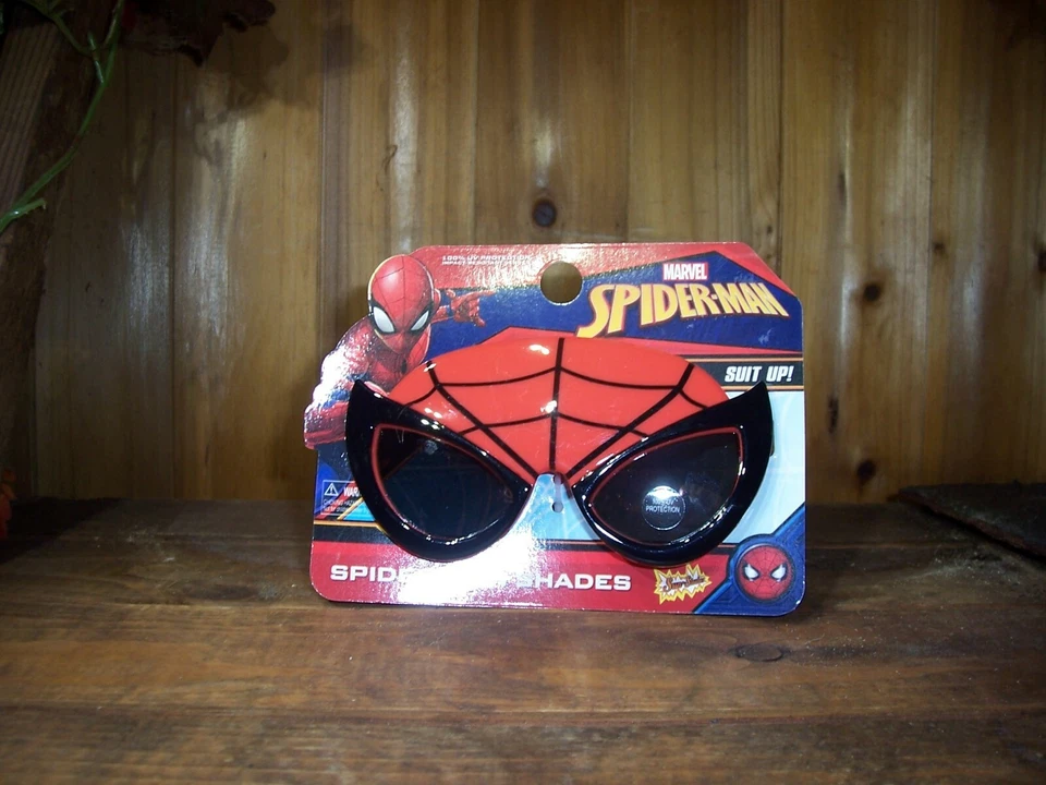 BRAND Boys Marvel Spider-man Shades Sunglasses Figural 100 UV Protection