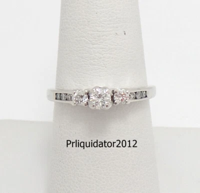 1/2CT Natural Diamond Engagement Anniversary Wedding Ring Band 14K White Gold - Image 1 of 4