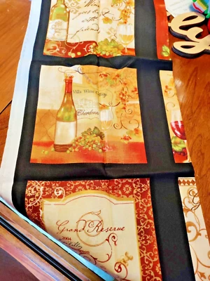 FABRIC REMNANT WINE A LITTLE, YOU FEEL BETTER WILMINTON PRINTS 23-1/2" X 43" - Image 1 of 2