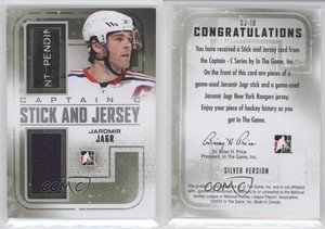 2011-12 ITG Captain-C Series Stick and Jersey Silver Jaromir Jagr #SJ-10