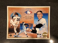 1991 Upper Deck Promo Sheet Giants Reunion W/Newest HOF Gaylord Perry #/42,000