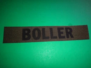 US Army Green OD Print Pocket Name Tape BOLLER Subdued Patch - Picture 1 of 3