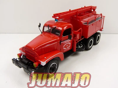 CPF138 Camion 1/43 Hachette IXO Pompiers : GMC Citerne CCFF Lourd 6x6