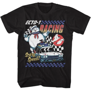 The Real Ghost Busters 1959 Cadillac Ecto-1 Racing Scary Speed Men's T Shirt - Picture 1 of 5