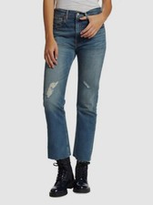 $265 Denimist Women's Blue Jaclyn High-Rise Distressed Jeans Pants Size 26