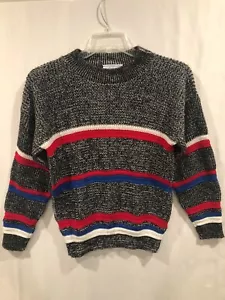 Vintage Rose Knit Striped Women’s Sweater (Made In USA) - Picture 1 of 17