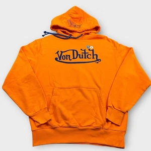 Von Dutch Logo Fleece Pullover Sweatshirt Hoodie Adult Medium - Picture 1 of 12