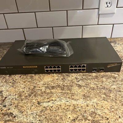 D-LINK Web Smart Switch DGS-1216T w/ Rack Ears & Power Cord  BGS1216TA - Image 1 of 4