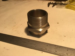 1 pc Stainless Steel Tri Clover 2" to 2" NPT Male 1.5" OA Adapter New (51) - Picture 1 of 4