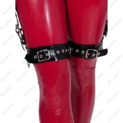 1059 Latex Gummi Rubber binder knee or leg Cuff buckles customized D-ring 0.7mm - Image 1 of 4