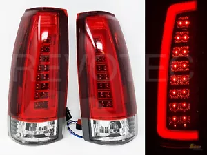 88-98 Chevy GMC C/K C10 1500 2500 Truck Silverado Sierra C Bar LED Tail Lights  - Picture 1 of 6