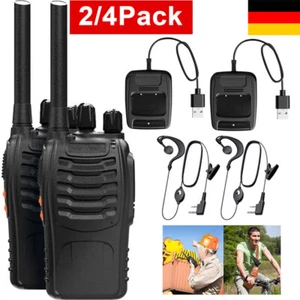 2/4x Baofeng Walkie Talkie 5KM BF-88E Sprechfunkgeräte Handfunkgerät 16Kanäle - Zdjęcie 1 z 21