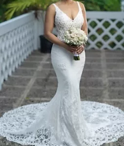 Martina Liana wedding dress Size 10 (altered, please see description), Ivory, S - Picture 1 of 7