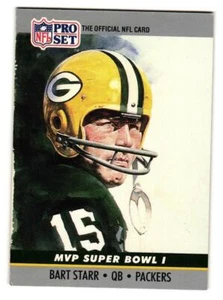 1990 Pro Set Football Bart Starr SBI MVP HOF Green Bay Packers - Picture 1 of 1