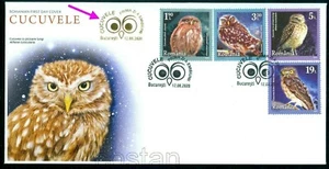 2020 Owls,Night Birds,Eulen,Chouette,Strigiformi,Cucuvele,Romania,7740,spec.FDC - Picture 1 of 1