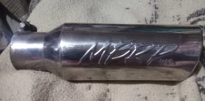 Exhaust Tail Pipe Tip MBRP Exhaust. 12"Long, 3" In X 4" Outlet. Chrome (Used) - Picture 1 of 5