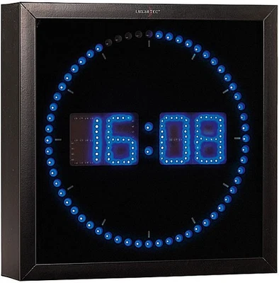 Horloge digitale murale avec 60 LED - Bleu - Lunartec - Photo 1/2