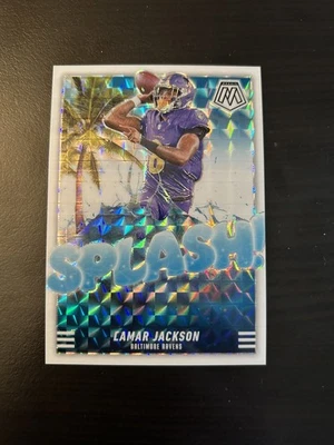 2025 Panini Mosaic - Lamar Jackson - Splash Silver Prizm -SSP 03/25 🐦‍⬛  - Image 1 of 2