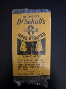 Vintage Dr Scholl’s Foot-Pillo HEEL STRATES 1946 HTF Mint 29¢ Unopened Package - Picture 1 of 2