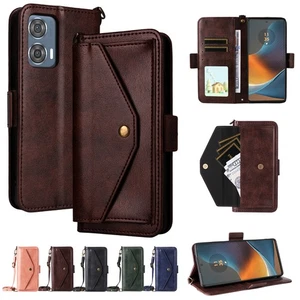 For Motorola Edge 50 Fusion, Multifunctional Leather Wallet Stand Case Cover - Picture 1 of 27