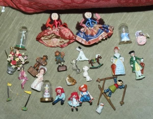 Vintage TINY DOLLHOUSE MINIATURES Some Artisan Made LOT SN - Imagen 1 de 10