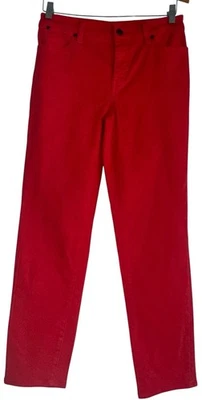 Talbots Flawless Slim Ankle Jeans Womens Sz 4 Red Denim Colorful Stretch - Image 1 of 4