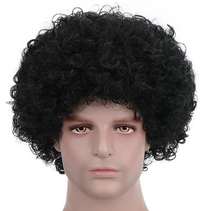 NUEVO CON ETIQUETAS ~ Peluca Afro Esponjosa Rizada Negra ~ Disfraz de Halloween con disfraces - Imagen 1 de 3