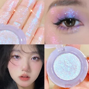 Diamond Glitter Monochrome Eyeshadow Palette Discoloration Eyeshadow Highlighter - Picture 1 of 23