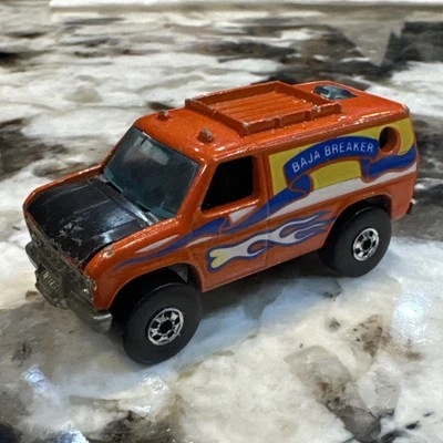 HOT WHEELS Real Riders 1982 Orange BAJA BREAKER Van Diecast Malaysia Mattel - Image 1 of 4