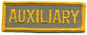 Parche auxiliar vintage militar o policial de 3" x 1 1/8" - Imagen 1 de 1