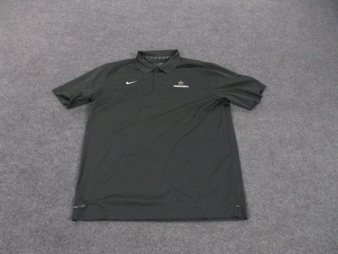 Vanderbilt Commodores Nike Shirt Adult XL Gray Polo Football Casual Logo Mens Cover