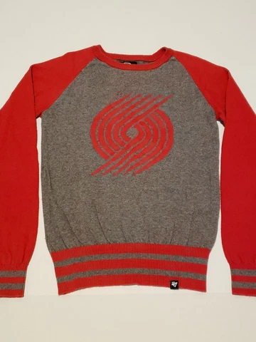 Women's 47 Brand Size Small Portland Trail Blazers NBA Long Sleeve Sweater Cover