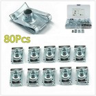  Car Body Door Fairing Panel U Clips U Nut Assortment Kit W/box M4 M5 M6 M8  80X