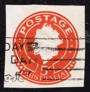 Australia, embossed cutout from envelope, QE2,, post 1966, 5c - Picture 1 of 1