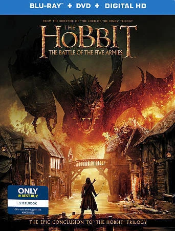 The Hobbit: The Battle of the Five Armies (Blu-ray/DVD, Digital Copy UltraViolet SteelBook)