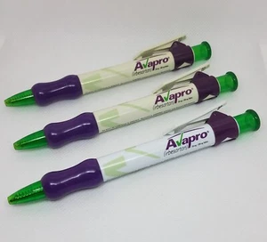 Lote de 3 bolígrafos Avapro irbesartan representante de medicamentos publicidad farmacéutica promocional - Imagen 1 de 3