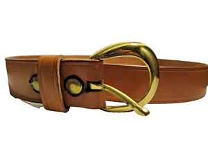 cintura in pelle ancoraggio logo punto tg 44 - Foto 1 di 7