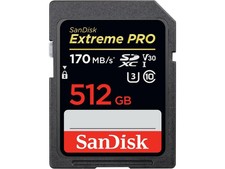SanDisk Extreme Pro 512GB SDXC UHS-I/U3 V30 Memory Card, Speed Up to 170MB/s (SD