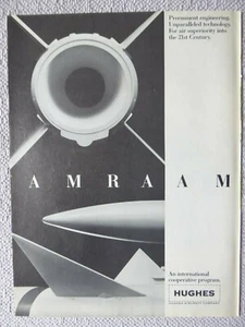 2/1983 PUB HUGHES MISSILE SYSTEMS AMRAAM GUIDED MISSILE ORIGINAL AD - Imagen 1 de 1