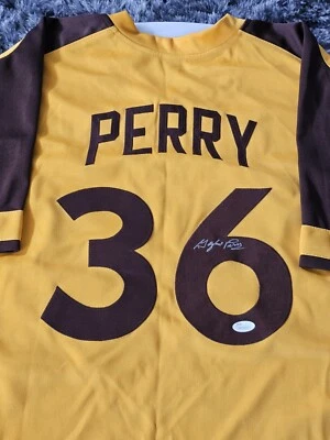 Gaylord Perry Autographed/Signed Jersey JSA Yellow Jersey - Image 1 of 4
