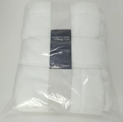 Hudson Park Absorbent Towel Wrap and Headband Set, White, 100% Cotton msrp $200 - Image 1 of 4