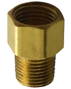 Brass Inverted Flare Brake Line Adapter Fitting 1/4 NPT Male to 1/2-20 Female