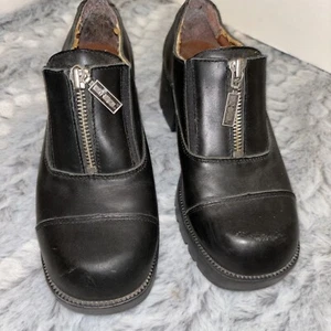 Harley Davidson Schuhe Damen 6,5 schwarz Leder Y2K klobige Plattform Motorradfahren - Bild 1 von 7